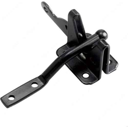 Self Locking Gate Latch Automatic Gravity Lever Fence Gate Lock for Wood Fence Gate Door Latches Steel Black Combination Lock