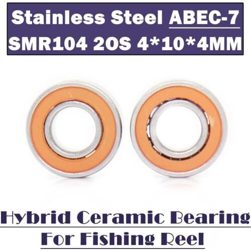 SMR104 2OS Bearing 4x10x4 mm CB ABEC7 Stainless Steel Hybrid Ceramic Bearing DRY Ocean Fishing Reels 104 Ball Bearings SMR104C