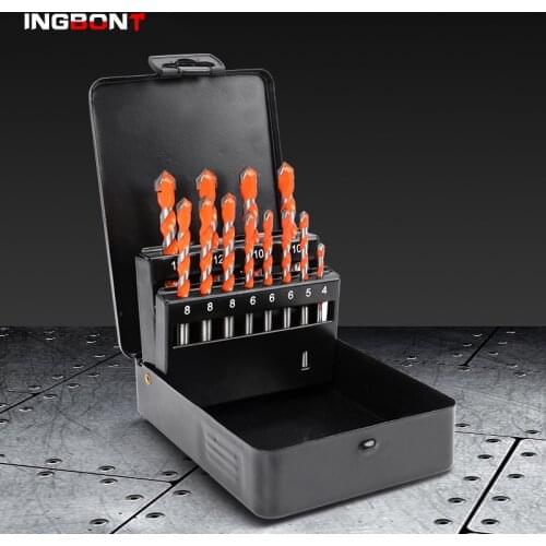INGBONT High Hardness Multi-functional Glass Drill Bit Metal Stainless Steel Cement Wall Electric hand drill Alloy Steel Drill