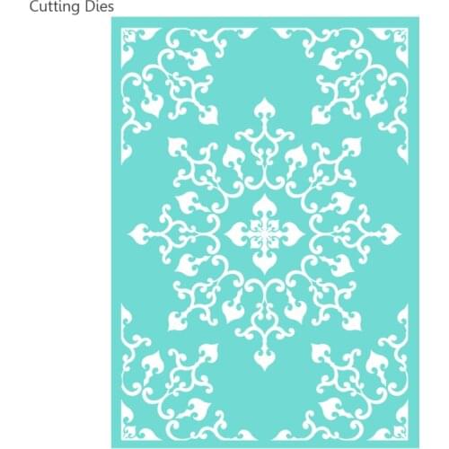 Flower Pattern Self-Adhesive Silk Screen Printing Stencil Mesh Transfers 5x7" For Handbags T-Shirts Diy Home Decoration