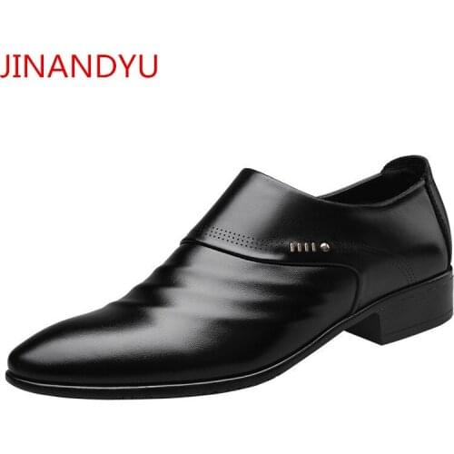 Formal Leather Shoes Men Classic Loafers 48 Plus Size Dress Shoes Mens Fashion Slip on Black Brown Office Shoes for Men Retro