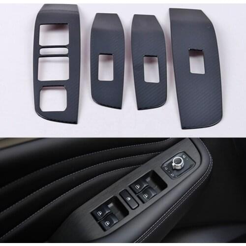 Carbon Look Chrome For Haval F7 F7X 2019 2020 Stainless Steel Window Switch Panel Frame Trim Sticker Car Styling