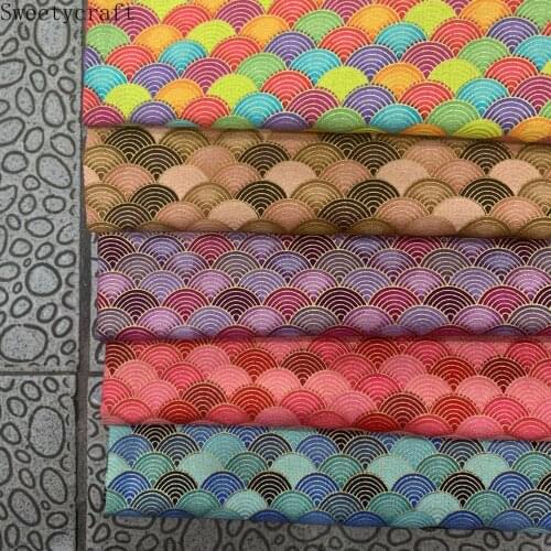 Japanese style Kimono 100% cotton fabric Waves Bronzed print cheongsam cloth for dress Patchwork Home textile material 150*100cm