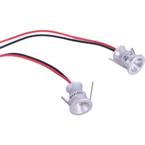 Waterproof 12V Led Spotlight Cabinet Mini Spot Light IP65 Recessed Down light Cupboard Showcase Display Light 1W Aluminum Body