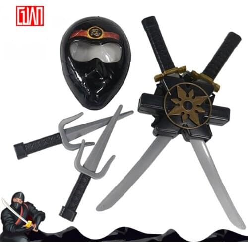 Sword Toy Pu Ninja Series 3 Pcs Halloween Dress Up Japanese Plastic Sword Cosplay Set Cosplay Prop Toy