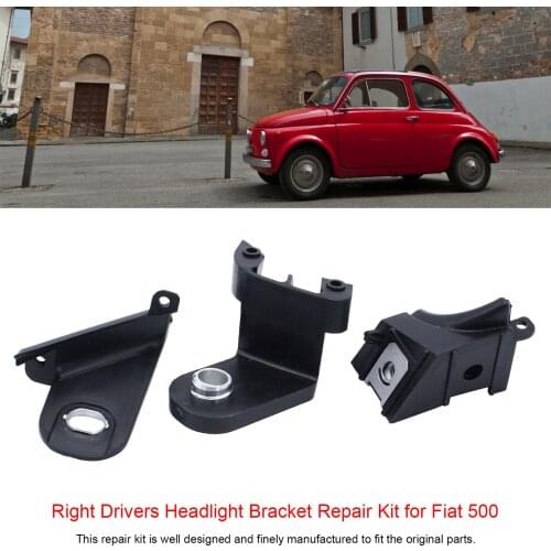 Auto Headlight Repair Parts For Fiat 500 2009-2016 Driver Passenger Side ABS Material Headlight Bracket Lug Repair Respectable