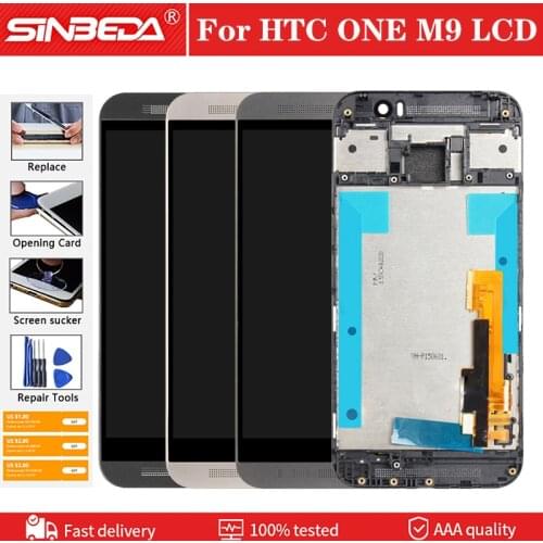 5.0" Original LCD Screen For HTC ONE M9 Screen Display With Frame Test Touch Digitizer Assembly For HTC One M9 M9E M9W Display