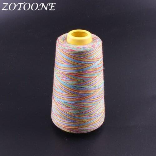 ZOTOONE 1500M/Roll 40/2 Machine Embroidery Colorful Sewing Threads Hand Sewing Thread Craft Patch Steering-wheel Sewing Supplies