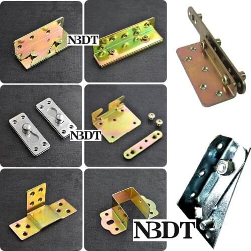 1 Set Non-Mortise Face Mounted Bed Frame Rail Bracket Fittings Connectors Fasteners Snap Locking Hanger Heavy European Slat
