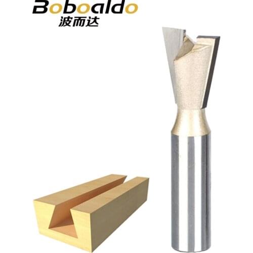 1pcs 1/2 1/4 Shk Wood Cutter Dovetail Bits 2 flute Router Bits for wood Tungsten Carbide Engraving Tool Milling Cutter