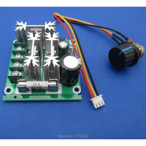 1 PCS DC 6V-90V 15A DC Motor Speed Controller Stepless Speed Regulation Pulse Width PWM DC 12V 24V 36V 48V