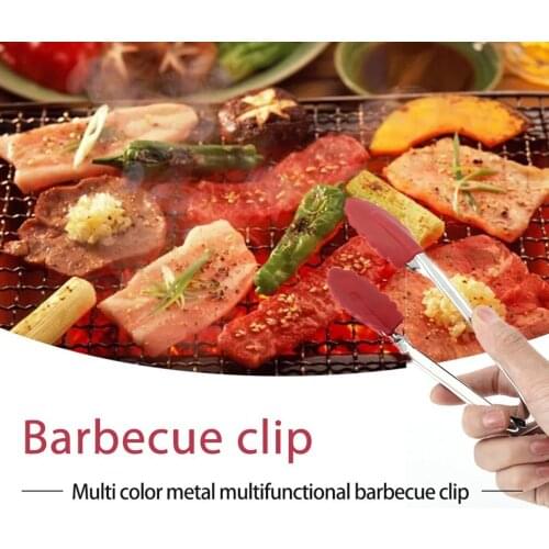 1PC Multifunctional Stainless Steel Barbecue Tongs Non-Slip Heat Resistance Cooking Clip Clamp BBQ Salad Tools Kitchen Accessory