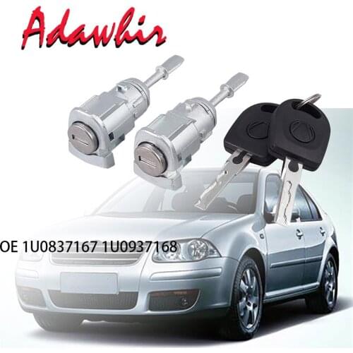 OE 1U0837167 1U0937168 LEFT RIGHT DOOR LOCK BARREL CYLINDER FOR VW MK4 GOLF BORA FOX COMPLETE NEW HIGH QUALITY