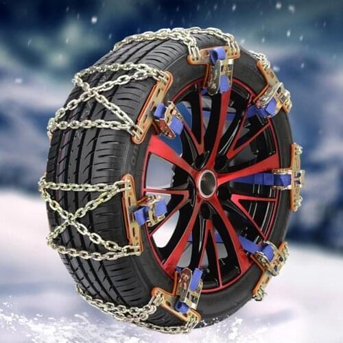 2X Car Tire Anti-skid Steel Chain Winter Spikes Cadenas Para Nieve For Tire Chains Rain Winter Tool Tires For Car Car Truck SUV