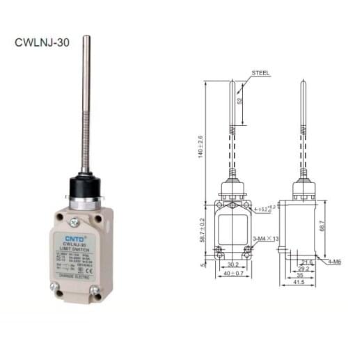 2Pcs/Lot Top Quality Original CNTD CWLNJ-30 Wobble Arm Limit Switch/Micro Switch , Strong aluminum cast outer shell