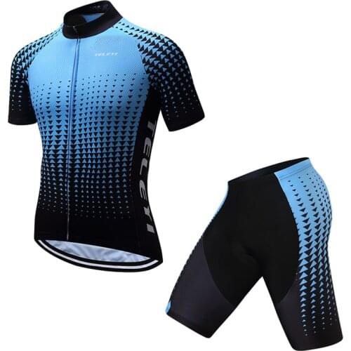 2017 TELEYI Mens Cycling Jersey Sets Mtb Maillot Cycling Team Clothing bike Short Sleeve With GEL Pad Bib shorts Sportswear