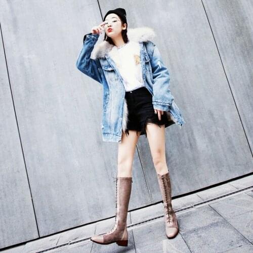 Женские высокие ботинки Ajdsscl China At AliExpress