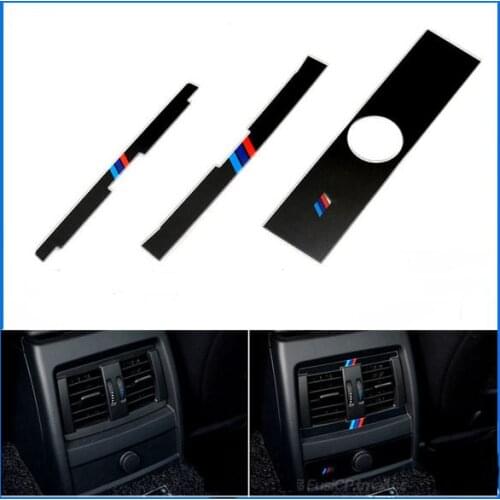3pcs/lot Acrylic M Performance Car Air Condition Cigar Lighter Interior Decoration Sticker For BMW NEW 3 Series 320Li 328i 316i