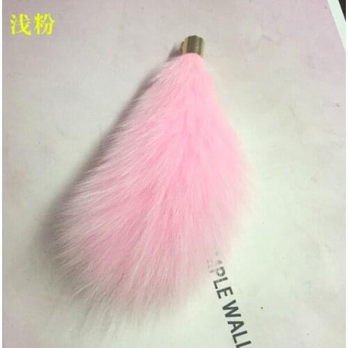 DIY Accessory Genuine Fox Fur Pom Poms Real Natural Fox Tail Bug Monster Car Bag Charm Pompom Winter Keychain For Women F342