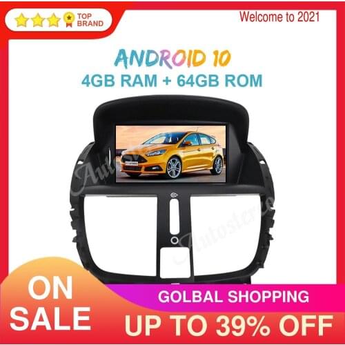 Android 10 4GB+64GB Car Radio GPS Navigation For Peugeot 207 2007-2014 Car DVD Player Multimedia Tape Recorder Head Unit DSP PX6