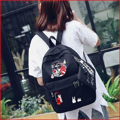 Anime Toilet Bound Hanako kun Cosplay High-capacity School Bag Student Backpack Fashion Black Shoulder bag Casual Handbag