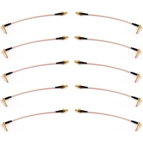 Artudatech 10Pcs 15cm MS156 Male to SMA Female Extension Coax Pigtail Cable RG316