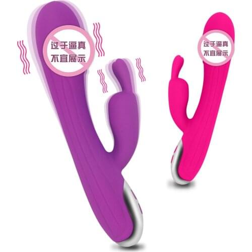 Double Shock G Spot Vibrators Vagina Clitoris Nipple Stimulator Massager Dildo Sex Toys Shop For Women Female Adult Masturbator