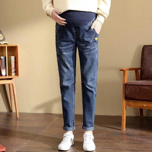 YourSeason L-5XL Spring Autumn Maternity Denim Trousers For Pregnant Women Cotton Jeans Plus Size Clothes Pregnant Black Pants