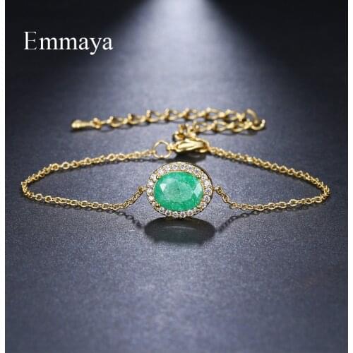 Emmaya Brand Fashion Elegance AAA Zircon Six Colors Gorgeous Adjustable Oval Crystal Bracelets For Women Jewelry Wedding Gift