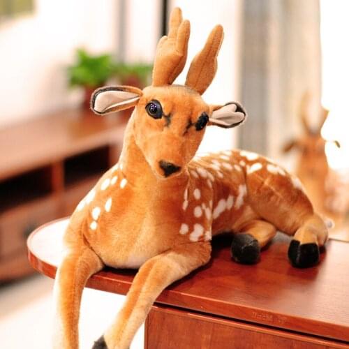 Simulation animal sika deer doll plush toy cartoon deer doll showroom props decoration creative christmas gift 43inch 110cm