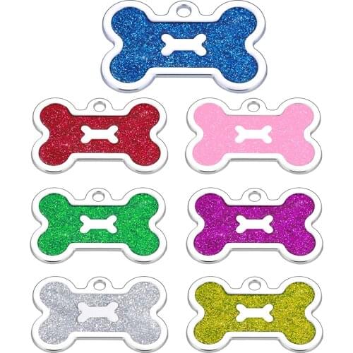 Custom Anti-lost Dog ID Tag Keychain Cat Dog Pet ID Tag Keyring Charm Pet Name ID Bone Engraved Collar Puppy Cat Accessory