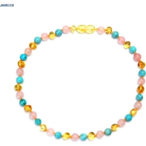 JAVRICK New Design Beaded Necklace Kallaite Baby Women Jewelry Teething Gift Beads