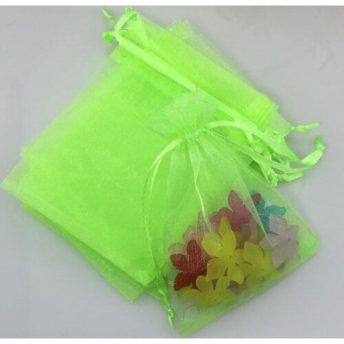 30X40cm (12"x16")100pcs/lot Apple Green Color Big Organza Wedding Favour Bags Jewelry Pouches Christmas Gift Bags