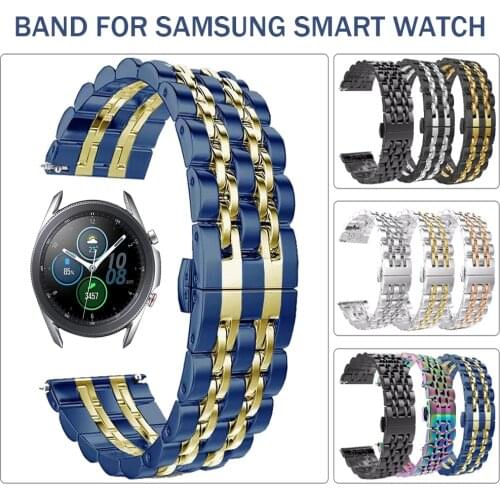 20/22mm Metal Band for Samsung Galaxy Watch Gear S3 Classic Stainless Steel Strap for Galaxy Frontier Watch Bracelet Accessories