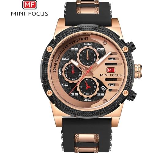 MINI FOCUS 2021 New Watch Mens Luxury Brand Big Dial Watch Men Waterproof Sport Quartz Wrist Watch Chronograph Relogio Masculino