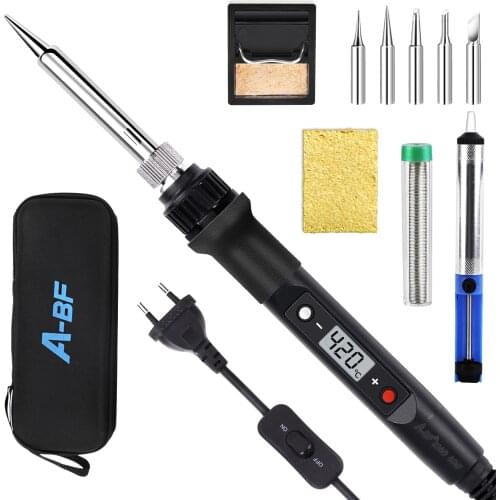 Soldering Iron Kit Set 60W Digital LCD Switch A-BF 836D Welding Iron Temperature Adjustable Electric Tools Soldering Tips