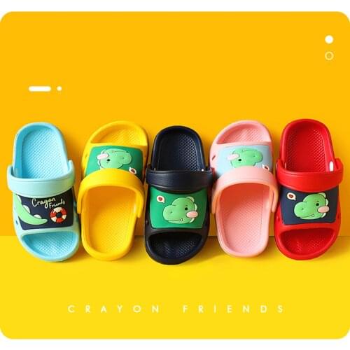 Infant Baby Slipper Anti-Slip Cartoon Dinosaur Patterns Walking Shoes Kids Slippers Indoor Sandals Girls Boys Garden Footwear
