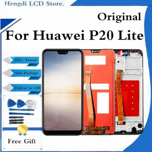 Original For Huawei P20 Lite LCD Display Touch Screen Digitizer Assembly For Huawei Nova 3e ANE-LX1 ANE-LX3 Display Replacement