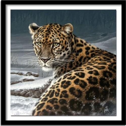 Full Square Diamond 5D DIY Diamond Painting "leopard" Embroidery Cross Stitch Rhinestone Painting Decor