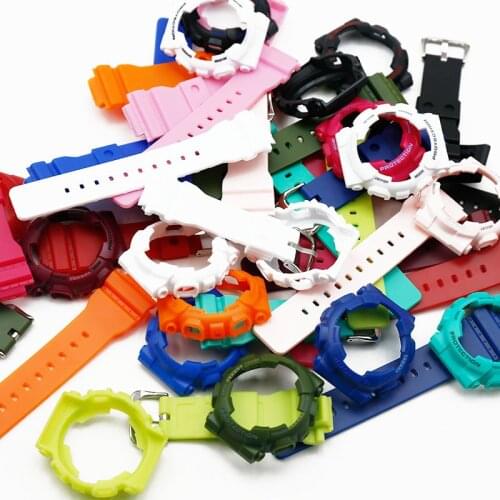 Watch accessories male resin strap case for Casio G-SHOCK GMA-S120MF S110MF S130 rubber strap watch frame female men watch band