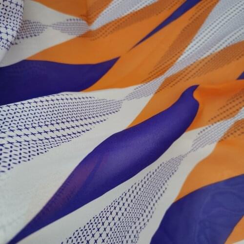 Retro Ethnic Chiffon Dress Fabric DIY Material Scarf Blouse Cosplay craft Fabric 1 yard
