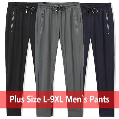 Plus Size 6XL 7XL 8XL Men Joggers Pants summer Men Casual Sweatpants Quick-drying Sportswear Male Trousers Streetwear Sweatpants