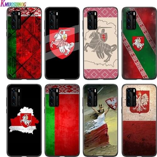 Silicone Cover Belarus flag For Huawei P 50 P40 P30 P20 P10 P9 P8 Pro Plus Lite E mini 2017 2019 Phone Case