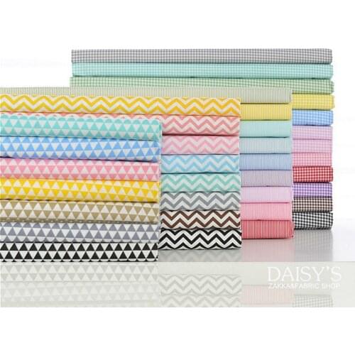 160x50cm 100% Twill Cotton Fabric Cloth Colorful Lattice Spots Strip Wave Christmas DIY Bed Sheets, Pillowcases, Folders160g/m