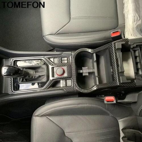 TOMEFON For Subaru Forester SK 2018 2019 2020 Gear Shifter Panel Control Water Cup Holder Cover Trim Interior Accessories ABS