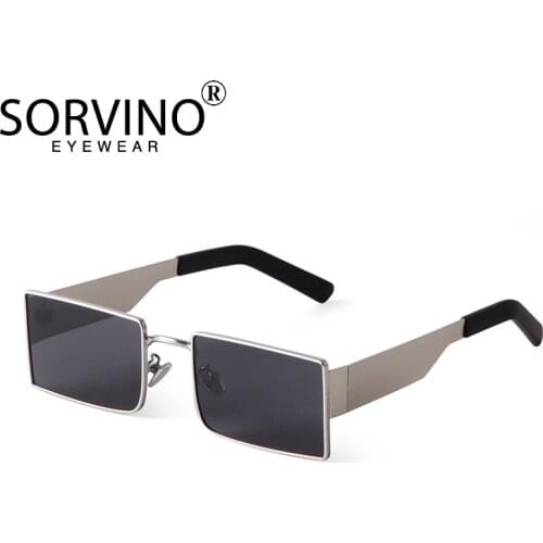 Unisex Rectangular Hip Hop Sunglasses Classic Wide Leg Metal Retro Sun Glasses Men Women Rectangle Uv400 Brand Designer Eyewear