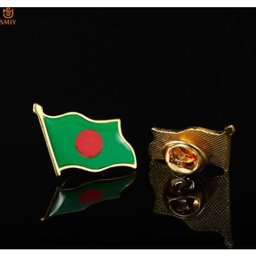 Bangladesh Flag Party Brooch Denim Jacket/Travel Backpack Enamel Lapel Safety Buckle Banner Pin Badge Gift For Patriots