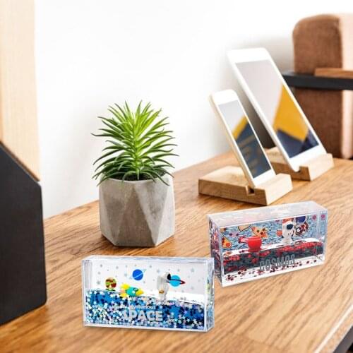 Liquid Floating Decoration Astronaut Children Room Ornament Liquid Motion Bubble Hourglass Liquid Floating Oil Hourglass Gifts