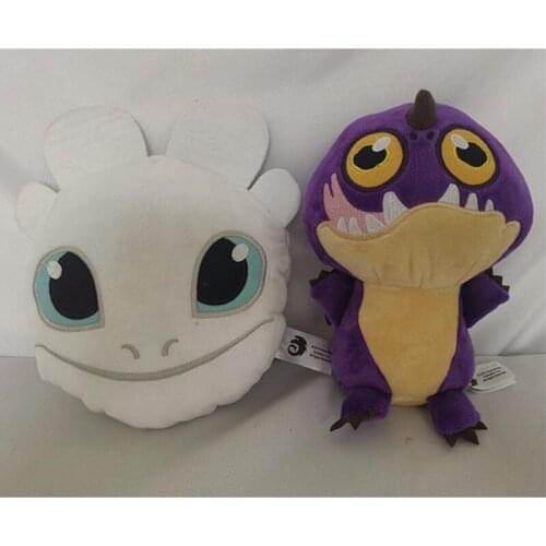 18CM new How to Train Your Dragon 3 Plush Toy Light Fury Soft White Dragon Stuffed Doll