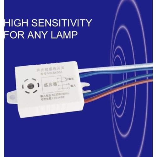 220V Module Detector Sound Voice Sensor Intelligent Auto On Off Light Switch For Corridor Bath Warehouse Stair Dropshipping
